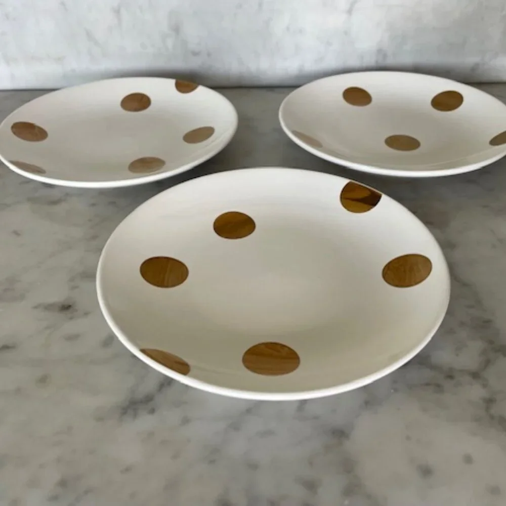 KATE SPADE Lenox All in Good Taste Deco Dot Gold Salad Plate 6